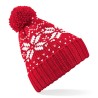 czapka zimowa - mod. B456:Classic Red, 100% akryl, White, One Size
